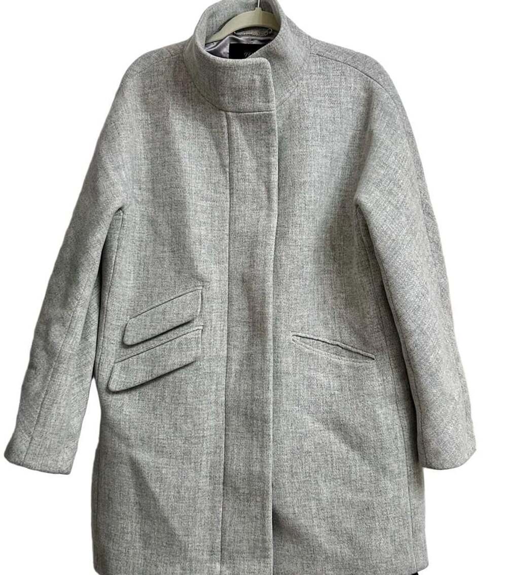 J.Crew Cocoon Coat Italian Stadium-Cloth Wool Heather Grey